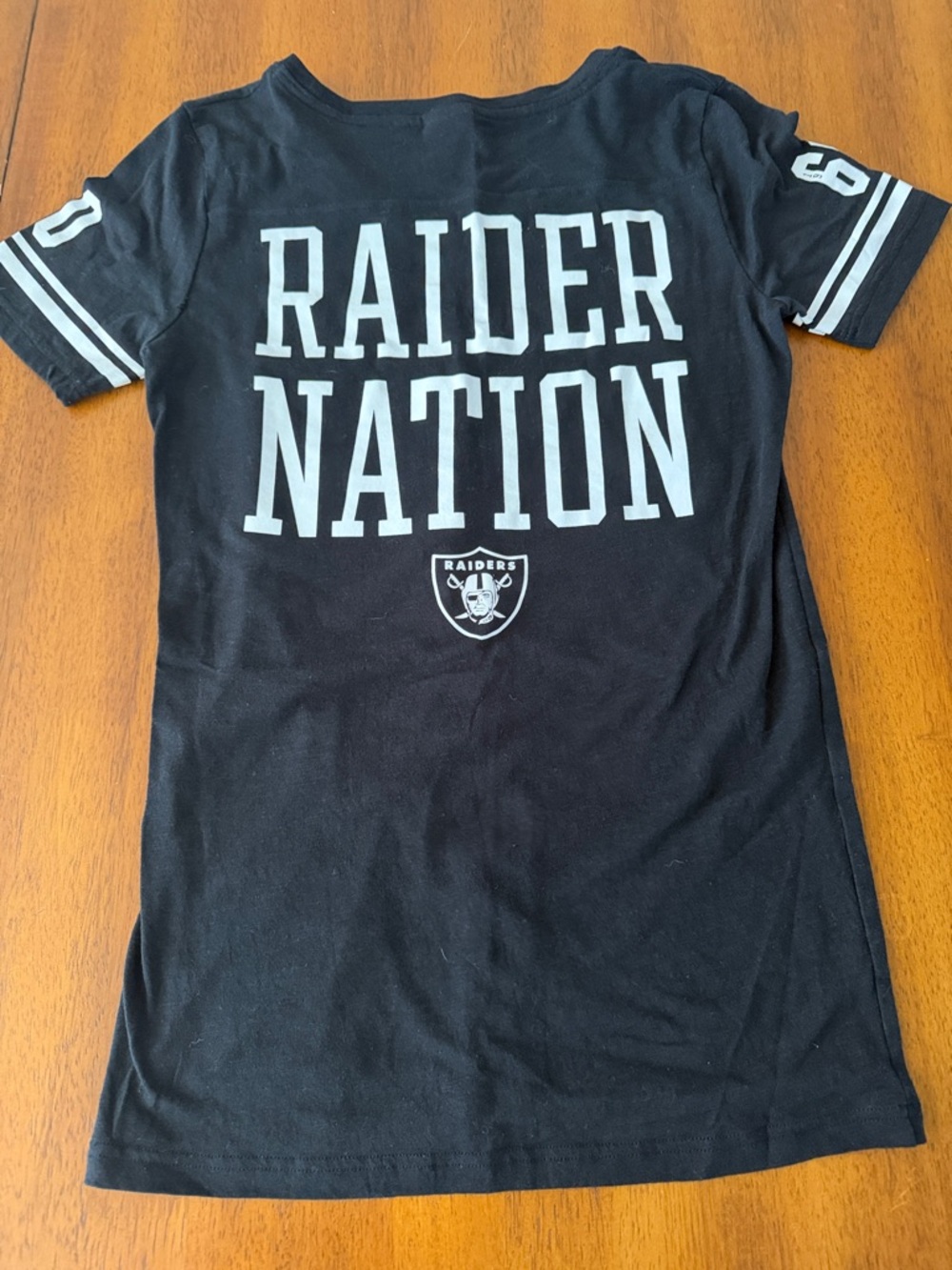 PINK Victoria's Secret Black Raider Nation Short Sleeve Tee